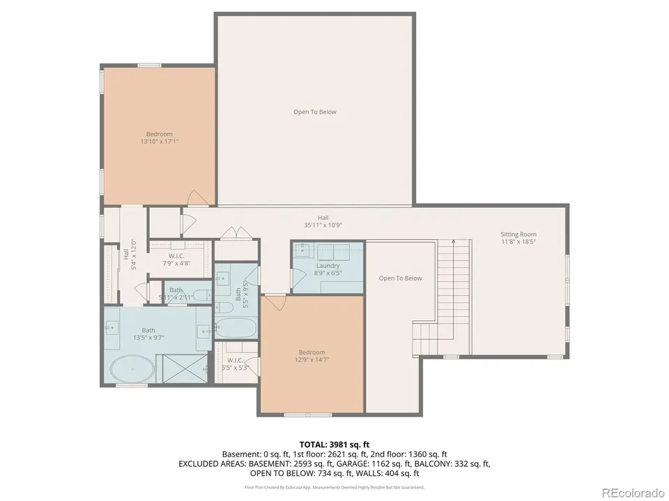 Upper-level floor plan